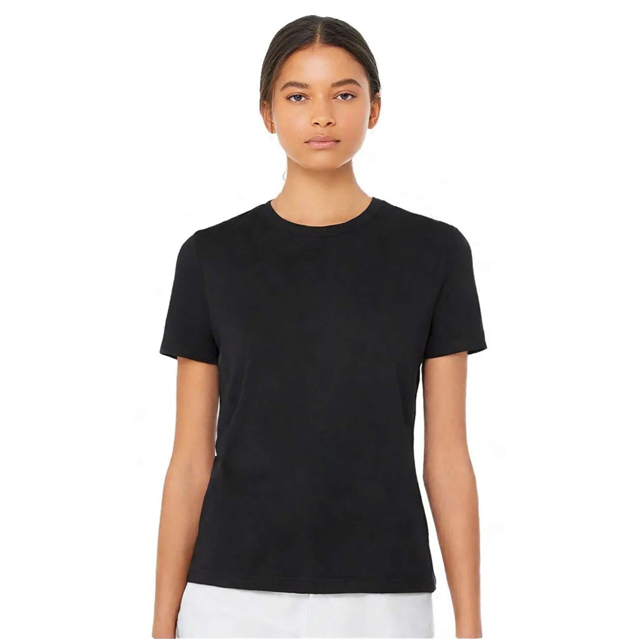 BELLA + CANVAS Women’s Relaxed Crew Neck Short Sleeve Jersey Tee for Everyday & Custom Print Fashion Top